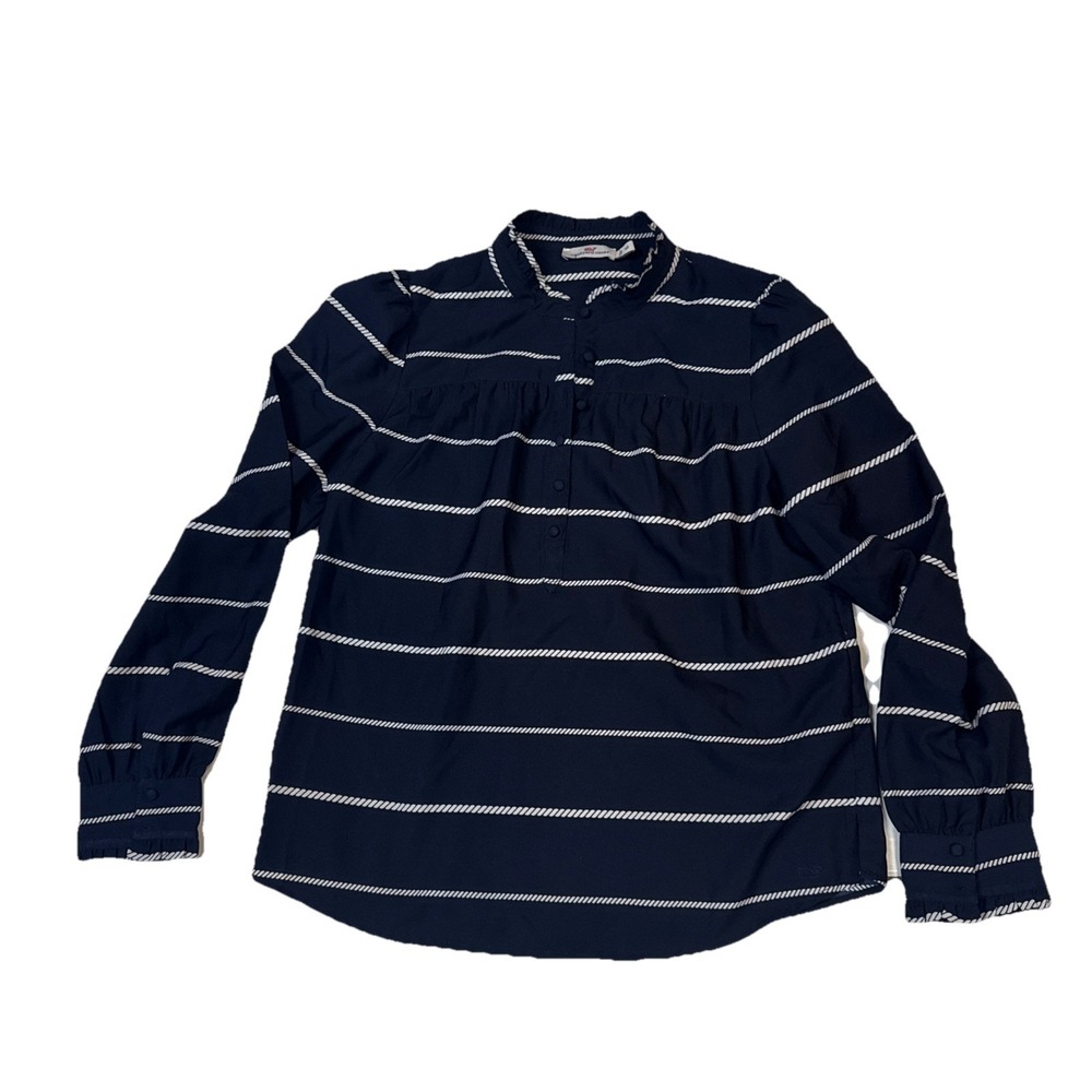 Vineyard Vines Women's Long Sleeve Blouse Nautical Theme Size XS